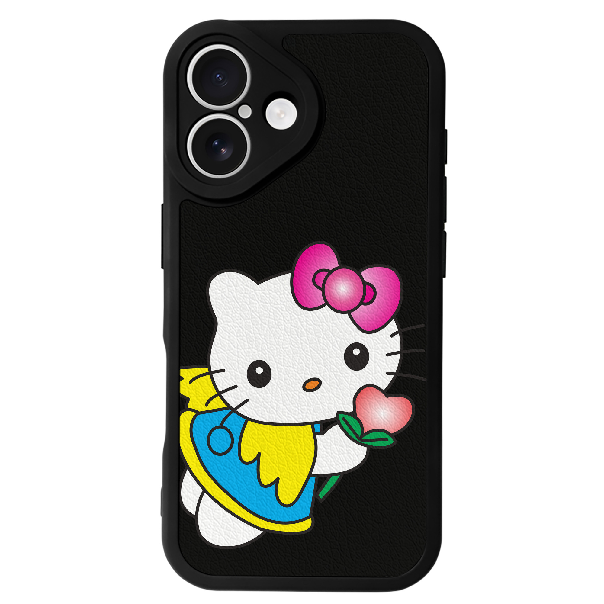 （画像用） Hello Kitty ハローキティ 【iPhone 16シリーズ対応】シリコンスマホケース（レザー調） 材質：シリコン